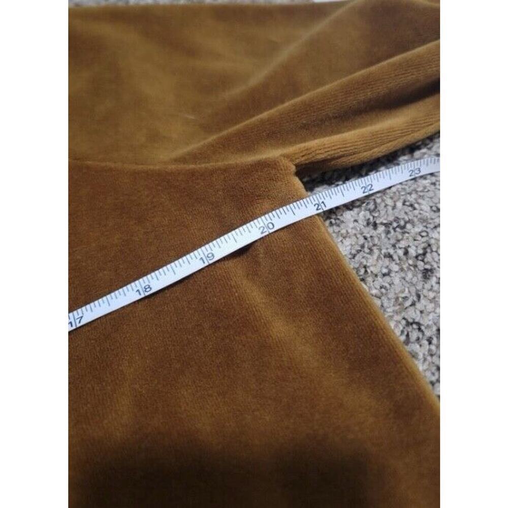 Madewell MWL Velour Velvet Half-Zip Sweatshirt Dried Cedar Brown Size Small - Picture 6 of 8